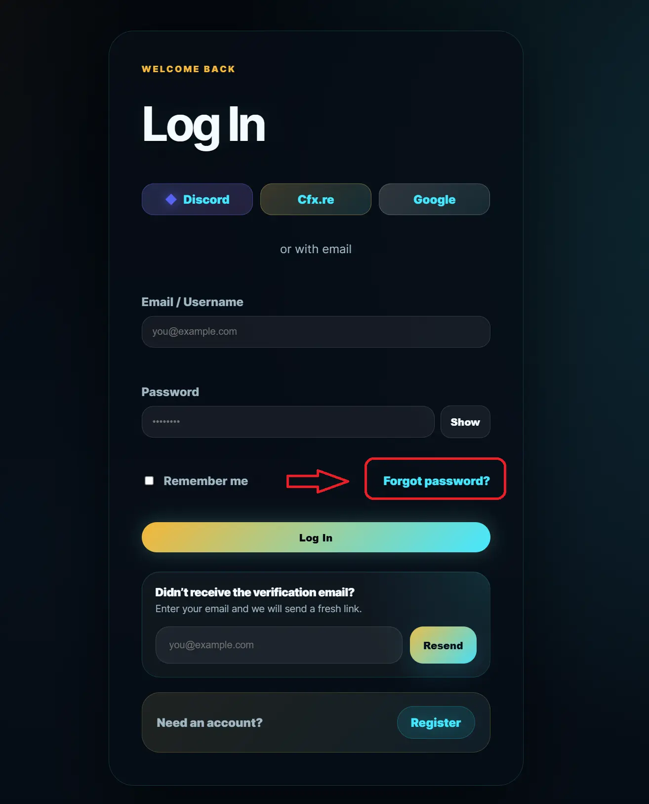 Forgot your password?