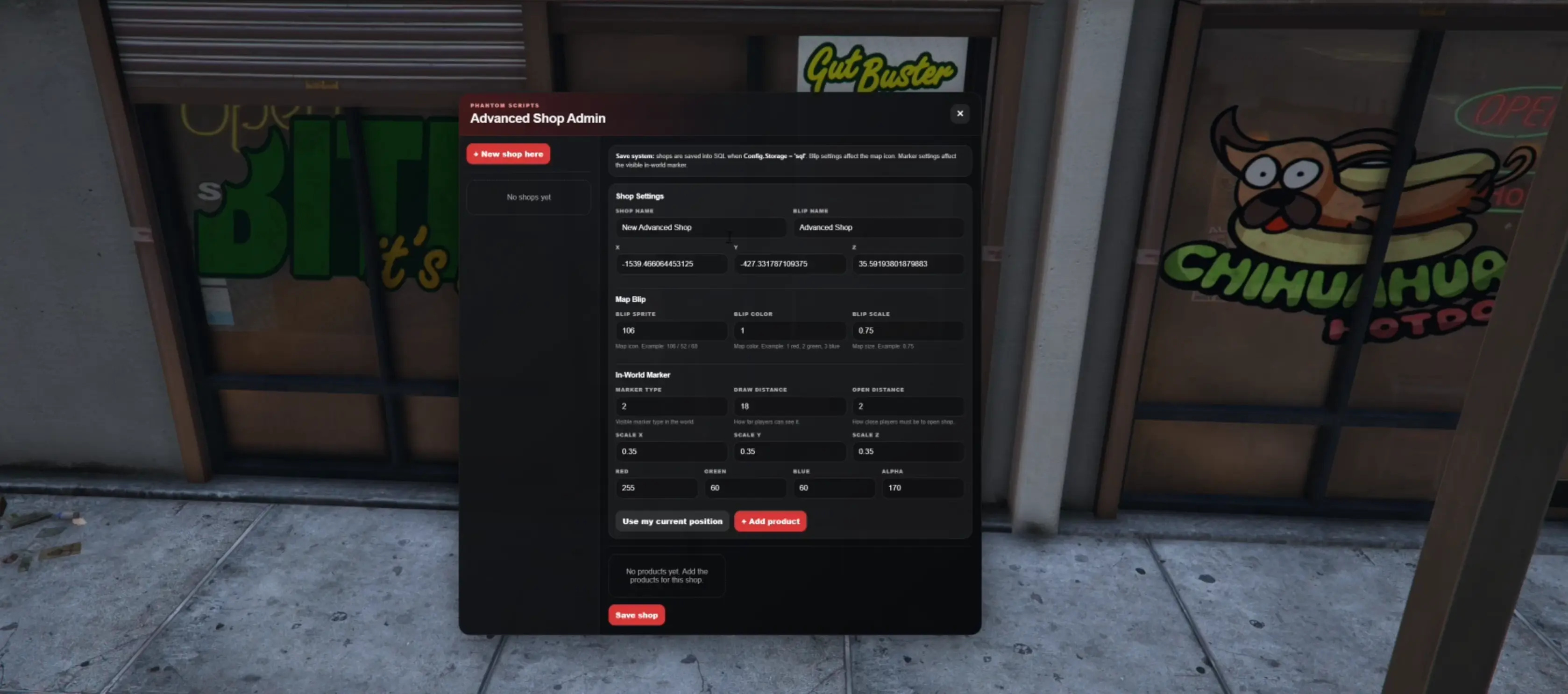 Phantom Advanced Shop System